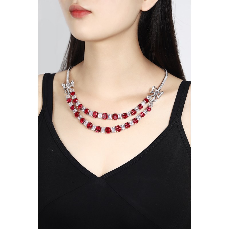 Ruif Jewelry Classic Design S925 Silver 81.8ct Lab Grown Ruby Pendant Necklace Gemstone Jewelry Ruif Jewelry Classic Design S925 Silver 81.8ct Lab Grown Ruby Pendant Necklace Gemstone Jewelry