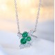 Ruif Jewelry Classic Design S925 Silver 1.03ct Lab Grown Emerald And Ruby Pendant Necklace Gemstone Jewelry