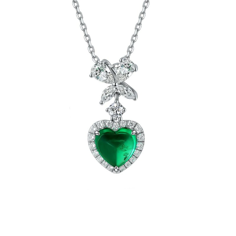 Ruif Jewelry Classic Design S925 Silver 1.39/2.63/2.63/3.02/2.41ct Lab Grown Emerald/Sapphire/Ruby/Paraiba/cobaltite spinel Pendant Necklace Gemstone Jewelry Ruif Jewelry Classic Design S925 Silver 1.39/2.63/2.63/3.02/2.41ct Lab Grown Emerald/Sapphire/Ruby/Paraiba/cobaltite spinel Pendant Necklace Gemstone Jewelry