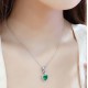 Ruif Jewelry Classic Design S925 Silver 1.39ct Lab Grown Emerald Pendant Necklace Gemstone Jewelry