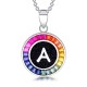 Ruif Jewelry Classic Design S925 Silver Rainbow Color Lab Grown Sapphire Pendant Necklace Gemstone Jewelry Ruif Jewelry Classic Design S925 Silver Rainbow Color Lab Grown Sapphire Pendant Necklace Gemstone Jewelry