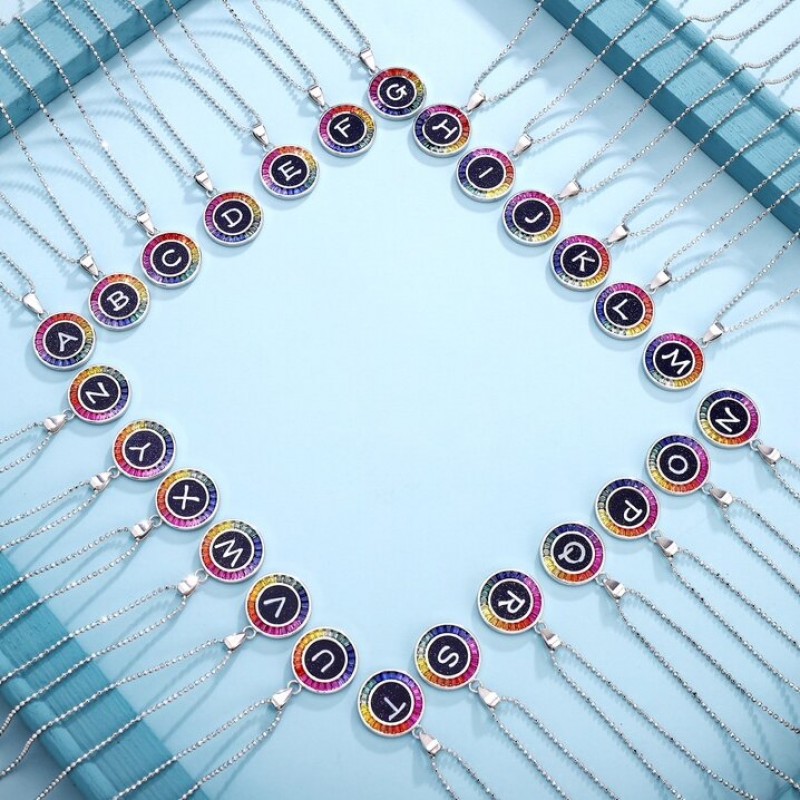 Ruif Jewelry Classic Design S925 Silver Rainbow Color Lab Grown Sapphire Pendant Necklace Gemstone Jewelry Ruif Jewelry Classic Design S925 Silver Rainbow Color Lab Grown Sapphire Pendant Necklace Gemstone Jewelry