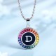 Ruif Jewelry Classic Design S925 Silver Rainbow Color Lab Grown Sapphire Pendant Necklace Gemstone Jewelry Ruif Jewelry Classic Design S925 Silver Rainbow Color Lab Grown Sapphire Pendant Necklace Gemstone Jewelry
