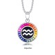 Ruif Jewelry Classic Design S925 Silver Rainbow Color Lab Grown Sapphire Pendant Necklace Gemstone Jewelry Ruif Jewelry Classic Design S925 Silver Rainbow Color Lab Grown Sapphire Pendant Necklace Gemstone Jewelry