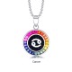 Ruif Jewelry Classic Design S925 Silver Rainbow Color Lab Grown Sapphire Pendant Necklace Gemstone Jewelry Ruif Jewelry Classic Design S925 Silver Rainbow Color Lab Grown Sapphire Pendant Necklace Gemstone Jewelry