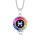 Ruif Jewelry Classic Design S925 Silver Rainbow Color Lab Grown Sapphire Pendant Necklace Gemstone Jewelry Ruif Jewelry Classic Design S925 Silver Rainbow Color Lab Grown Sapphire Pendant Necklace Gemstone Jewelry