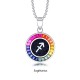 Ruif Jewelry Classic Design S925 Silver Rainbow Color Lab Grown Sapphire Pendant Necklace Gemstone Jewelry Ruif Jewelry Classic Design S925 Silver Rainbow Color Lab Grown Sapphire Pendant Necklace Gemstone Jewelry