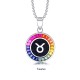 Ruif Jewelry Classic Design S925 Silver Rainbow Color Lab Grown Sapphire Pendant Necklace Gemstone Jewelry Ruif Jewelry Classic Design S925 Silver Rainbow Color Lab Grown Sapphire Pendant Necklace Gemstone Jewelry
