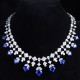 Ruif Jewelry Classic Design S925 Silver 32.04ct Blue Corundum Necklace Luxury Necklace Gemstone Jewelry Ruif Jewelry Classic Design S925 Silver 32.04ct Blue Corundum Necklace Luxury Necklace Gemstone Jewelry