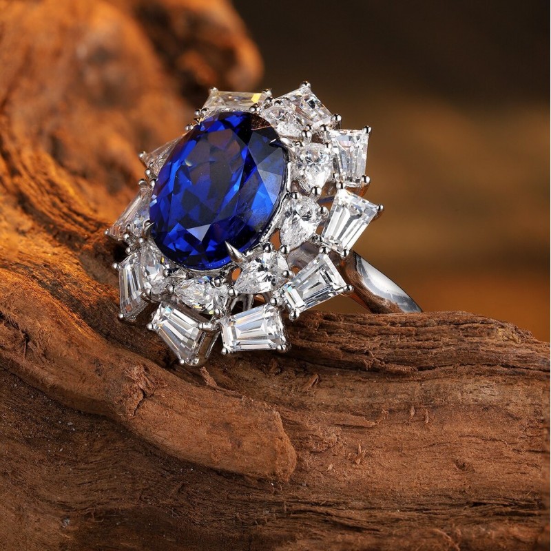 Ruif Jewelry Classic Design S925 Silver 5.99ct Lab Grown Ruby And Royal Blue Sapphire Ring Wedding Bands Ruif Jewelry Classic Design S925 Silver 5.99ct Lab Grown Ruby And Royal Blue Sapphire Ring Wedding Bands