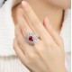 Ruif Jewelry Classic Design S925 Silver Lab Grown Ruby And Royal Blue Sapphire Ring Oval Shape Wedding Bands Ruif Jewelry Classic Design S925 Silver Lab Grown Ruby And Royal Blue Sapphire Ring Oval Shape Wedding Bands