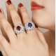 Ruif Jewelry Classic Design S925 Silver Lab Grown Ruby And Royal Blue Sapphire Ring Oval Shape Wedding Bands Ruif Jewelry Classic Design S925 Silver Lab Grown Ruby And Royal Blue Sapphire Ring Oval Shape Wedding Bands
