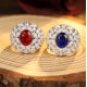 Ruif Jewelry Classic Design S925 Silver Lab Grown Ruby And Royal Blue Sapphire Ring Oval Shape Wedding Bands Ruif Jewelry Classic Design S925 Silver Lab Grown Ruby And Royal Blue Sapphire Ring Oval Shape Wedding Bands