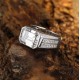 Ruif Jewelry Classic Design S925 Silver White Moissanite Ring Emerald Cut Wedding Bands