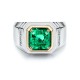 Ruif Jewelry Classic Design S925 Silver 2.31ct Lab Grown Emerald Ring Wedding Bands Ruif Jewelry Classic Design S925 Silver 2.31ct Lab Grown Emerald Ring Wedding Bands