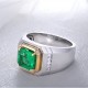 Ruif Jewelry Classic Design S925 Silver 2.31ct Lab Grown Emerald Ring Wedding Bands Ruif Jewelry Classic Design S925 Silver 2.31ct Lab Grown Emerald Ring Wedding Bands