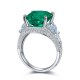 Ruif Jewelry Classic Design S925 Silver 5.42ct Lab Grown Emerald Ring Wedding Bands Ruif Jewelry Classic Design S925 Silver 5.42ct Lab Grown Emerald Ring Wedding Bands