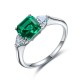 Ruif Jewelry Classic Design S925 Silver 1.49ct Lab Grown Emerald Ring Wedding Bands