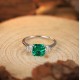 Ruif Jewelry Classic Design S925 Silver 1.49ct Lab Grown Emerald Ring Wedding Bands