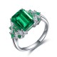 Ruif Jewelry Classic Design S925 Silver 3.05ct Lab Grown Emerald Ring Wedding Bands Ruif Jewelry Classic Design S925 Silver 3.05ct Lab Grown Emerald Ring Wedding Bands