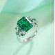 Ruif Jewelry Classic Design S925 Silver 3.05ct Lab Grown Emerald Ring Wedding Bands Ruif Jewelry Classic Design S925 Silver 3.05ct Lab Grown Emerald Ring Wedding Bands
