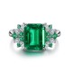 Ruif Jewelry Classic Design S925 Silver 3.05ct Lab Grown Emerald Ring Wedding Bands Ruif Jewelry Classic Design S925 Silver 3.05ct Lab Grown Emerald Ring Wedding Bands