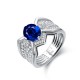Ruif Jewelry Classic Design S925 Silver 2.51ct/3.6ct Lab Grown Emerald/Sapphire Ring Wedding Bands Ruif Jewelry Classic Design S925 Silver 2.51ct/3.6ct Lab Grown Emerald/Sapphire Ring Wedding Bands