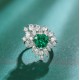 Ruif Jewelry Classic Design S925 Silver 1.84ct Lab Grown Emerald Ring Wedding Bands