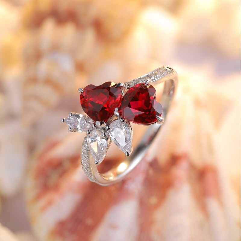 Ruif Jewelry Classic Design S925 Silver 2.36ct Lab Grown Ruby Ring Wedding Bands Ruif Jewelry Classic Design S925 Silver 2.36ct Lab Grown Ruby Ring Wedding Bands