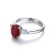 Ruif Jewelry Classic Design S925 Silver 2.12ct Lab Grown Ruby Ring Wedding Bands Ruif Jewelry Classic Design S925 Silver 2.12ct Lab Grown Ruby Ring Wedding Bands