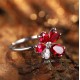 Ruif Jewelry Classic Design S925 Silver 2.97ct Lab Grown Ruby Ring Wedding Bands Ruif Jewelry Classic Design S925 Silver 2.97ct Lab Grown Ruby Ring Wedding Bands
