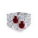 Ruif Jewelry Classic Design S925 Silver 2.22ct Lab Grown Ruby Ring Wedding Bands Ruif Jewelry Classic Design S925 Silver 2.22ct Lab Grown Ruby Ring Wedding Bands