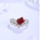 Ruif Jewelry Classic Design S925 Silver 2.06ct Lab Grown Ruby Ring Wedding Bands Ruif Jewelry Classic Design S925 Silver 2.06ct Lab Grown Ruby Ring Wedding Bands