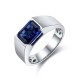 Ruif Jewelry Classic Design S925 Silver 3.51ct Lab Grown Sapphire Ring Wedding Bands Men's ring