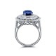Ruif Jewelry Classic Design S925 Silver 4.005ct Lab Grown Sapphire Ring Wedding Bands ring