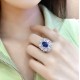 Ruif Jewelry Classic Design S925 Silver 3.26ct Lab Grown Sapphire Ring Wedding Bands ring