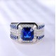 Ruif Jewelry Classic Design S925 Silver 2.96ct Lab Grown Sapphire Ring Wedding Bands ring