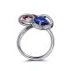 Ruif Jewelry Classic Design S925 Silver 5.315ct Lab Grown Sapphire Ruby Ring Wedding Bands ring