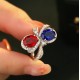 Ruif Jewelry Classic Design S925 Silver 5.315ct Lab Grown Sapphire Ruby Ring Wedding Bands ring