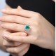 Ruif Jewelry Classic Design S925 Silver 2.32ct Lab Grown Emerald And Sapphire Ring Wedding Bands