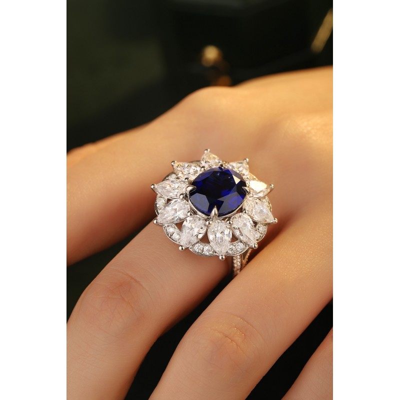 Ruif Jewelry Classic Design S925 Silver 6.6ct Lab Grown Ruby And Royal Blue Sapphire Ring Wedding Bands Ruif Jewelry Classic Design S925 Silver 6.6ct Lab Grown Ruby And Royal Blue Sapphire Ring Wedding Bands