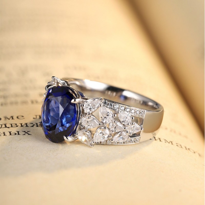 Ruif Jewelry Classic Design S925 Silver 5.0ct Lab Grown Sapphire Ring Wedding Bands ring Ruif Jewelry Classic Design S925 Silver 5.0ct Lab Grown Sapphire Ring Wedding Bands ring
