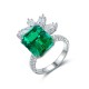 Ruif Jewelry Classic Design S925 Silver 6.73ct Lab Grown Emerald Ring Wedding Bands Ruif Jewelry Classic Design S925 Silver 6.73ct Lab Grown Emerald Ring Wedding Bands
