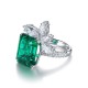 Ruif Jewelry Classic Design S925 Silver 6.73ct Lab Grown Emerald Ring Wedding Bands Ruif Jewelry Classic Design S925 Silver 6.73ct Lab Grown Emerald Ring Wedding Bands