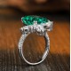Ruif Jewelry Classic Design S925 Silver 6.73ct Lab Grown Emerald Ring Wedding Bands Ruif Jewelry Classic Design S925 Silver 6.73ct Lab Grown Emerald Ring Wedding Bands