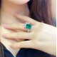 Ruif Jewelry Classic Design S925 Silver 6.73ct Lab Grown Emerald Ring Wedding Bands Ruif Jewelry Classic Design S925 Silver 6.73ct Lab Grown Emerald Ring Wedding Bands