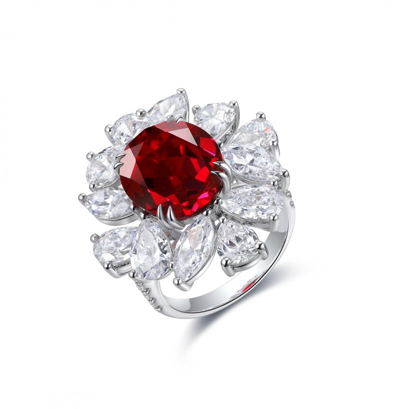 Ruif Jewelry Classic Design S925 Silver 8.64ct Lab Grown Ruby And Royal Blue Sapphire Ring Wedding Bands Ruif Jewelry Classic Design S925 Silver 8.64ct Lab Grown Ruby And Royal Blue Sapphire Ring Wedding Bands