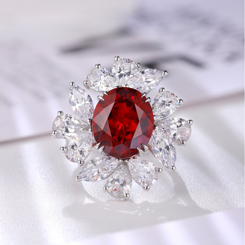 Ruif Jewelry Classic Design S925 Silver 8.64ct Lab Grown Ruby And Royal Blue Sapphire Ring Wedding Bands Ruif Jewelry Classic Design S925 Silver 8.64ct Lab Grown Ruby And Royal Blue Sapphire Ring Wedding Bands