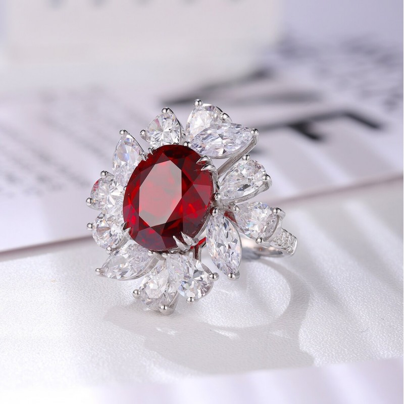 Ruif Jewelry Classic Design S925 Silver 8.64ct Lab Grown Ruby And Royal Blue Sapphire Ring Wedding Bands Ruif Jewelry Classic Design S925 Silver 8.64ct Lab Grown Ruby And Royal Blue Sapphire Ring Wedding Bands