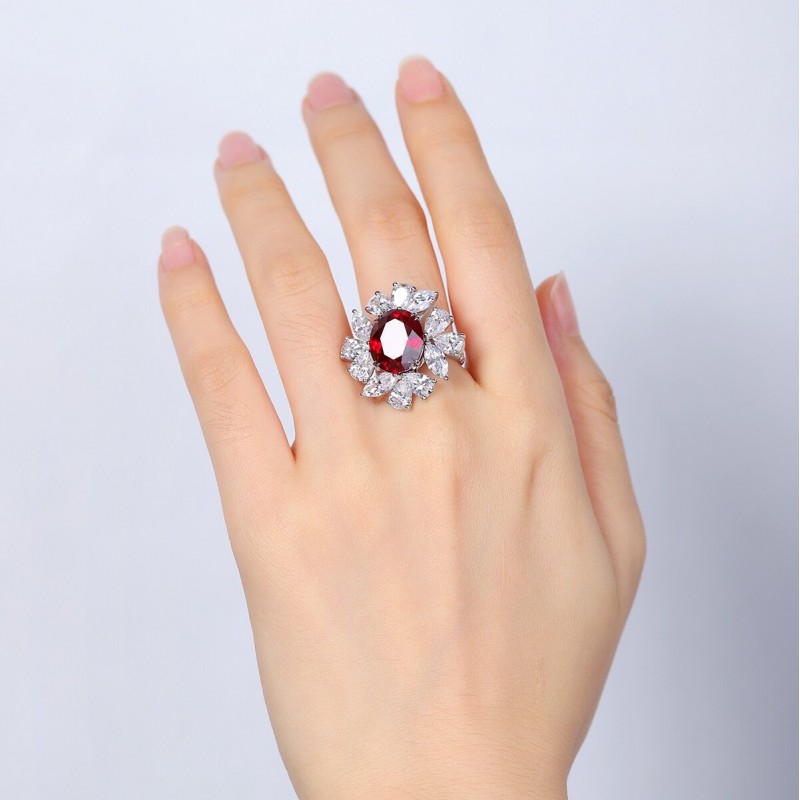 Ruif Jewelry Classic Design S925 Silver 8.64ct Lab Grown Ruby And Royal Blue Sapphire Ring Wedding Bands Ruif Jewelry Classic Design S925 Silver 8.64ct Lab Grown Ruby And Royal Blue Sapphire Ring Wedding Bands